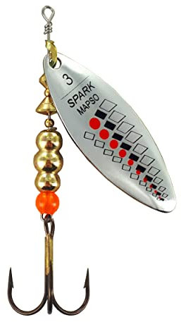 MAPSO- Pack de 5 Cucharillas de Pesca SPARK-3-PNR, 11,50 GMS