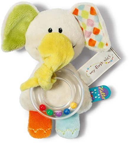 NICI 39712 Ringrassel Elefant Dundi, 1 Stück (1er Pack)