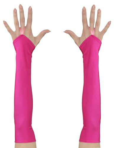 W WIDMANN MILANO Party Fashion - Gants longs pour femmes, mitaines en satin, accessoire de déguisement pour le carnaval