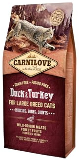 Carnilove Katt - speciella stora raser kibble utan spannmål och potatis - anka och kalkon