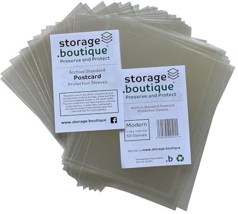 storage.boutique Postkartenhüllen – säurefrei, klar, kratzfest, leicht (modern)