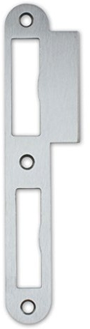 Premium Qualität M4TEC ZB7 Hochglanz-Edelstahl Schließblech - Robust, haltbar & leichte Montage - Elegantes Design - DIN L - Ideal für ein- und zweitourige stumpf einschlagende Innenraum-Türschlösser
