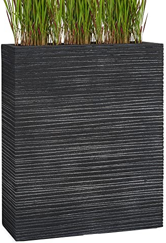 Pflanzwerk® Pflanzkübel Divider Groove Anthrazit 72x60x25cm *Frostbeständiger Blumenkübel* *UV-Schutz* *Qualitätsware*
