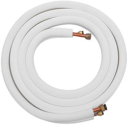 EsportsMJJ 5/8 Pulgadas 3/8 Pulgadas 5M Aislado Bobina Material Mixto de Cobre y Aluminio Twin Line Acondicionador De Aire Manguera De Escape Tubo Dividido