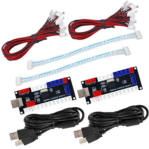 SJ@JX Arcade Game Controller USB Encoder Zero Delay 2 Player to Joystick Button for PC MAME Raspberry Pi Retro