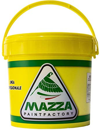 MAZZA Pittura Al Quarzo Per Muri Interni Ed Esterni Lt 5 e Lt 14 Ad Alto Potere Coprente Bianca (5 Litri, Bianco)
