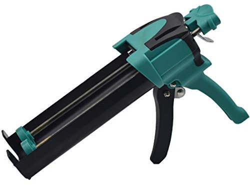 Manual Epoxy Applicator Gun 400 Ml, Dual Component Adhesive Cartridge Applicator Double Caulk Gun 2 Part Caulking Gun