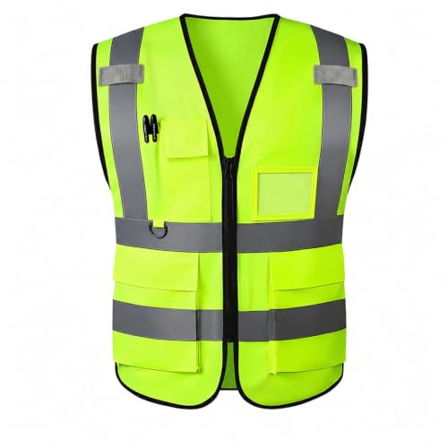 Tydon Guardian Hi Vis Vest Reflective Vest for Men Women High Visibility Reflective Safety Security Vest Breathable With Pocket Zipper Front Meets ANSI/ISEA Standards