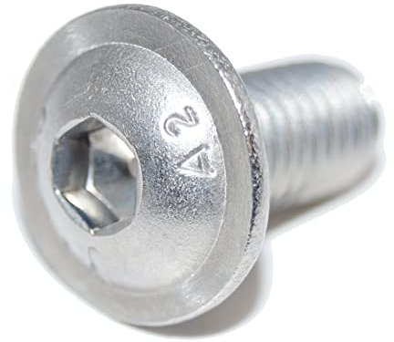 Flachrundkopfschrauben mit Innensechskant mit Flansch M5X12 6 Stück ISO 7380-2 A2 Edelstahl rostfrei Senkkopfschraube, Linsenkopfschraube