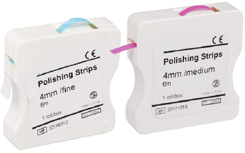 Layhou 2 Roll/Box Dental Polishing Strip 4mm Resin Tooth Interdental Sanding Grinding Whitening Teeth Surface Dental Tool