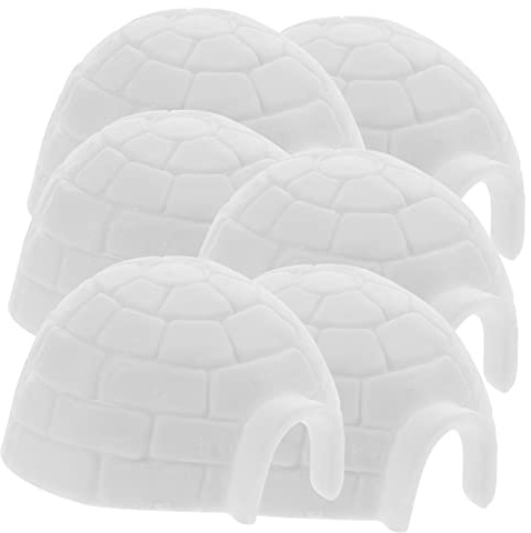 Toyvian 6St Iglu-Modell Miniaturfiguren Figuren für Kinder Plastikmodelle Iglu-Miniatur Antarktis-Spielzeug Mini Eishaus von Bauernkindern -Ornamente -