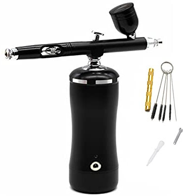 KOHARA Universal Paint Spraye Aerógrafo de Doble acción con Kit de compresor Juego de Limpieza de Pistola de Pintura Maquillaje Mejorado Spray de uñas Tatuaje Cuerpo Coche Graffiti Pint