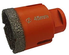 Couronne de forage diamantée M14 Ø 45 mm pour meuleuse d'angle Flex Carotteuse Couronne de forage à sec pour carrelage BOHRFUX