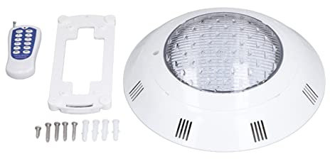 Wifehelper RGB-LED-Unterwasserlicht, AC12V, Wasserdichte Teichbeleuchtung mit Fernbedienung, Einfache Installation, IP68 für Schwimmbad, Gartendekoration (45W)