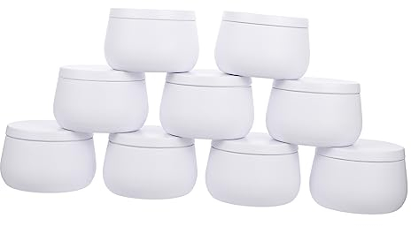 COLLBATH 9pezzi Barattoli Rotondi in Chiusura Ermetica Per Tè Sfuso e Perline Contenitori Multiuso Per Organizzazione Domestica