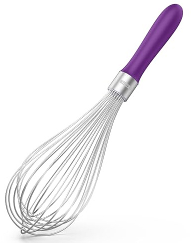 U-Taste Kökvisp 30 cm Stor Ballongvisp av Rostfritt Stål 18/10 (Lila)