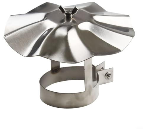 Hasaller Sombreros de chimenea de acero inoxidable, cubiertas de lluvia para techos, sombrero, cubierta de lluvia de acero inoxidable, cubierta de lluvia para estufas de leña (102 mm)
