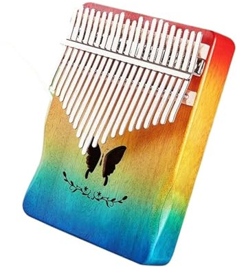Kalimba 17/21 Tasten Kalimba Mahagoni Daumenklavier Tragbares Fingerklavier Musikinstrument(21 Keys)