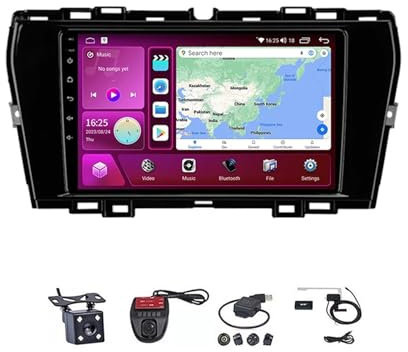 Autoradio touch screen Android da 10 pollici, radio stereo per auto Plug and Play, accessori per auto, autoradio con Bluetooth, navigazione e telecamera di backup per Ss-angYong Tivoli 2019 - 2021 (M1