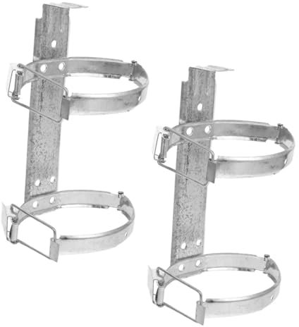 Angoily 2 Stück Schwerlast Feuerlöscherhalterung Aus Eisen Universelle Wandmontage Ohne Schrauben Halterung Für 3/4 Kg Feuerlöscher Platzsparend Für LKW Boot Und Fahrzeug