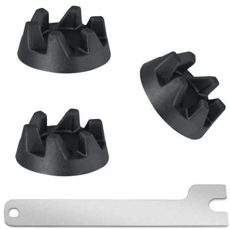 Dewocke Juego de 3 Acopladores de Licuadora con Herramienta de Eliminación, Mezclador de Goma del Acoplador del Engranaje Duradero, Kit de Reemplazo Profesional para KSB5, KSB52, 5KSB5, 5KSB52