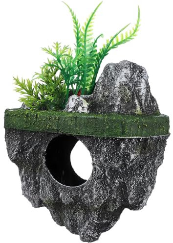 ERINGOGO Realistische Schwimmende Stein-aquariumdekoration Aus Resin Lifelike Felsen Für Aquarien Sicheres Versteck Und Unterschlupf Für Fische Dekoration Für Aquarien Und Terrarien