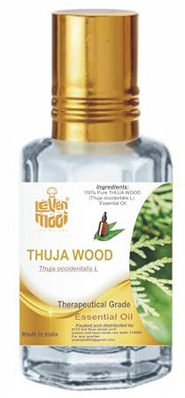 LEVENMOOI THUJA WOOD (Thuja occidentalis L) Therapeutic Grade Essential Oil Pure & Natural 5ML Amber Bottle without Dropper Perfect for Diffuser, Humidifier, Aromatherapy & Multipurpose DIY Affordable