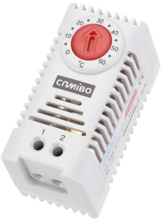 QUARKZMAN Mekanisk omkopplartermostat KTO012 Justerbar skåpstemperaturregulator 0–60 °C normalt stängd (N.C) Temperaturkontrollbrytare