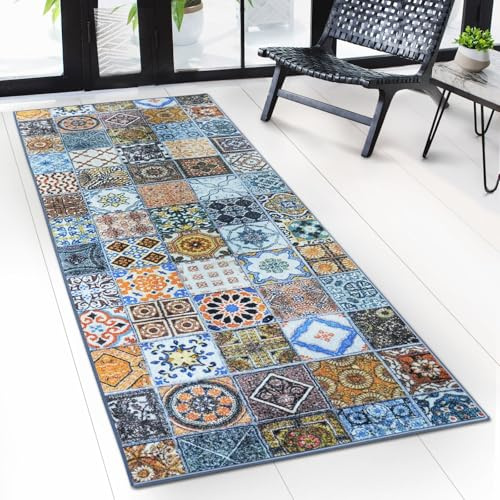 casa pura Teppichläufer mit Muster - maßgefertigter Teppich Läufer für Küche, Flur & Wohnraum - Bonita (80 x 200 cm)