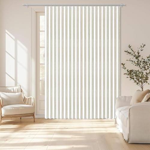 Tende per Porte Personalizzate, Tende divisorie plissettate, Tende plissettate per bagni, studi e camere da Letto- White- W160xH240cm