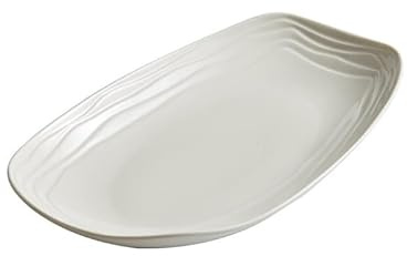 Assiettes Service de Table Assiette De Poisson Cuite À La Vapeur D'hôtel En Porcelaine Blanche, Légumes Ménagers, Sashimi Fruits Mer(14.7inch)