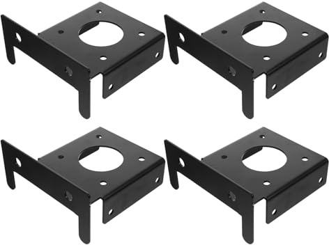 LIFKICH 4pcs Heavy Duty U-Shaped Post Bracket Anchor Base for 4x4 Wood Fence Deck Supports, Pavilion and Porch Railing Post Foot Brackets for Outdoor Decking