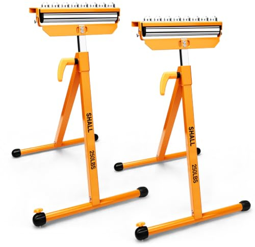 SHALL Heavy-Duty Roller Stand with 3-in-1 Adjustable Head, 250 LBS Capacity