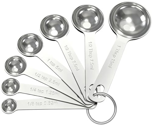 6 PCS Stainless Steel Measuring Spoons Set Measuring Spoons Sets Tablespoon Measuring Spoon for Baking Cooking