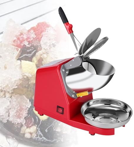 Trituradora de hielo eléctrica con cuchillas dobles de acero inoxidable para uso doméstico y comercial, máquina de hacer conos de nieve