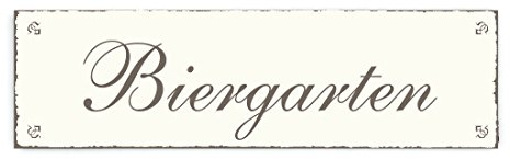 SCHILD Dekoschild « BIERGARTEN » Shabby Vintage Holzschild Türschild Büroschild