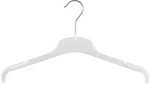 Kleiderbügel für Blusen, Shirtbügel, FO1, 43 cm, transparent, NEU, 20 Stück