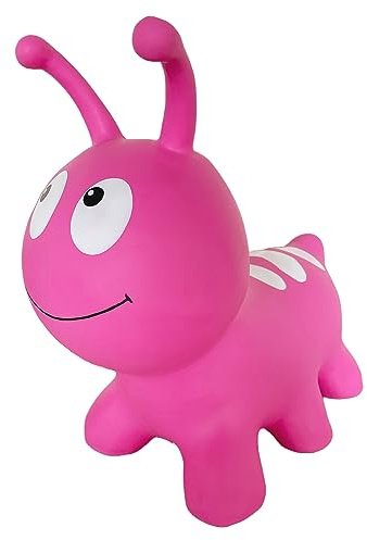 Gerardo`S Gusano Saltarín Paseo con Saltos En Animal. Pelota Saltarina con Gusano Rosa para Niños Pequeños De 12 Meses En Adelante.