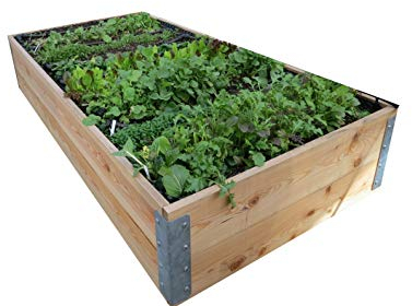 bio-garten Terrassenbeet aus Lärchenholz /100 x 200 cm, Höhe 38 cm mit Boden/Leichter Aufbau - TOP Qualität