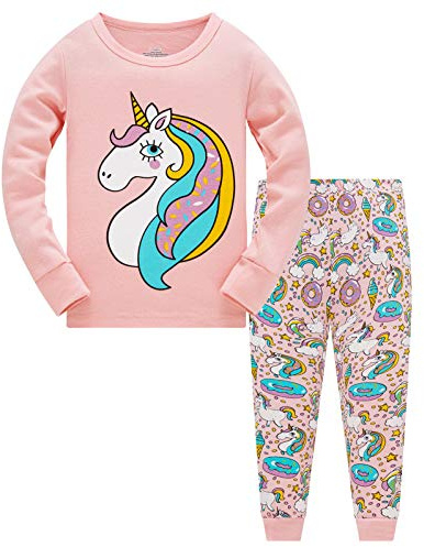 TEDD Girls Christmas Pyjamas Set Toddler Clothes Sleepwear Animal Printed Nightwear Winter Long Sleeve Pjs 2 Piece Outfit Xmas Gift for Kids