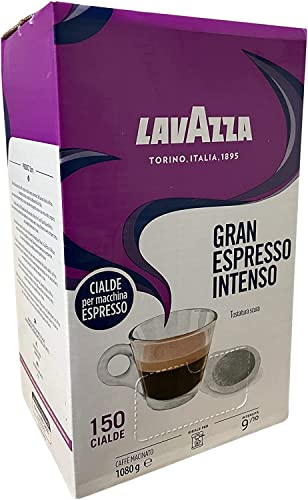 600 Cialde Caffe' Filtro Carta 44Mm Lavazza Gran Espresso Intenso Tostatura Scura