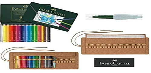 Faber-Castell A.Dürer Aquarellstifte 36er Set mit Metalletui, Wasserpinsel und Stifteetui Art & Graphic