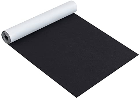 BENECREAT 40x200cm Schwarz Selbstklebender klebriger Filz Mehrzweckklebstoff für Box Liner, Cup Mat, Bilderrahmen, Stuhlbein, 1 mm Dicke | Mehrzweck-Klebestoffrolle, starke Haftung & Halloween, für Schubladenbox-Auskleidung, Tassenmatte, Bilderrahmen, Stuhlbein