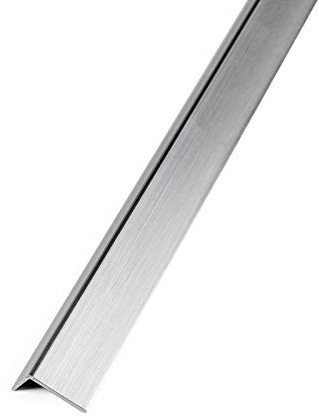 DQ-PP WINKELPROFIL – 20x10mm – 10m (5x 2m) – Farbe: Aluminium – Material: PVC – Kunststoff Winkelleiste – Außenecke Kantenschutz Wand L Profil Eckprofil Kunststoffwinkel