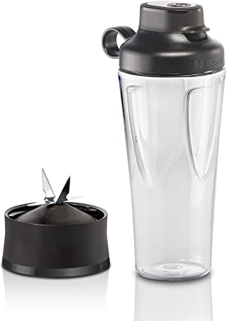 Bosch MMZBTK1B - Set di bottiglie per smoothie ToGo da 0,6 l, infrangibili, con coperchio, lavabile in lavastoviglie, adatto per robot da cucina OptiMum, VitaPower Serie 4 e VitaPower Serie 2