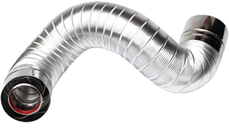 0℃ Outdoor Ofenrohr Winkelrohr - Schornstein Sanierung Rauchrohr Ofenrohr Abgasrohr, Abgasrohr aus Stahl für Gas-wandheizkessel und Balancierte Warmwasserbereiter,Hose (30~50cm)