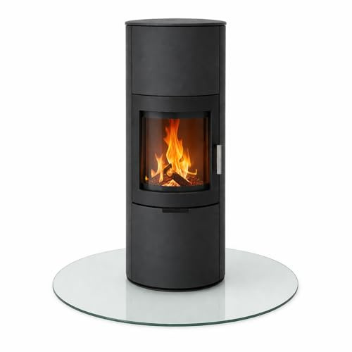 Melko Kaminglas Tischplatte Bodenplatte Funkenschutz ESG Sicherheitsglas Klarglas ver. Größen & Formen Glasplatte Ofenglas Kaminplatte (Rund, Ø 60cm)