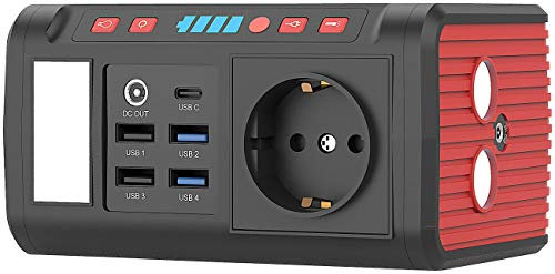 revolt Mini-Powerbank & Solar-Konverter, 88,8 Wh, 12/230 V, Versandrückläufer