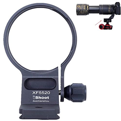 iShoot Anneau de Montage pour Trépied Bague Collier d'Objectif Compatible avec Fuji XF 70-300 f/4-5.6 R LM OIS WR Fujifilm XF 55-200mm f/3.5-4.8 R LM OIS, Support Plaque de dégagement Rapide Arca Fit