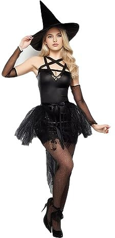 Kleid Plissee Halloween – Damen Disco Maskerade Party Halloween Cosplay Kleid Hexe Erwachsene Rollenspiel Cartoon Handpuppe Kostüm Elegant Party Geburtstag Thema